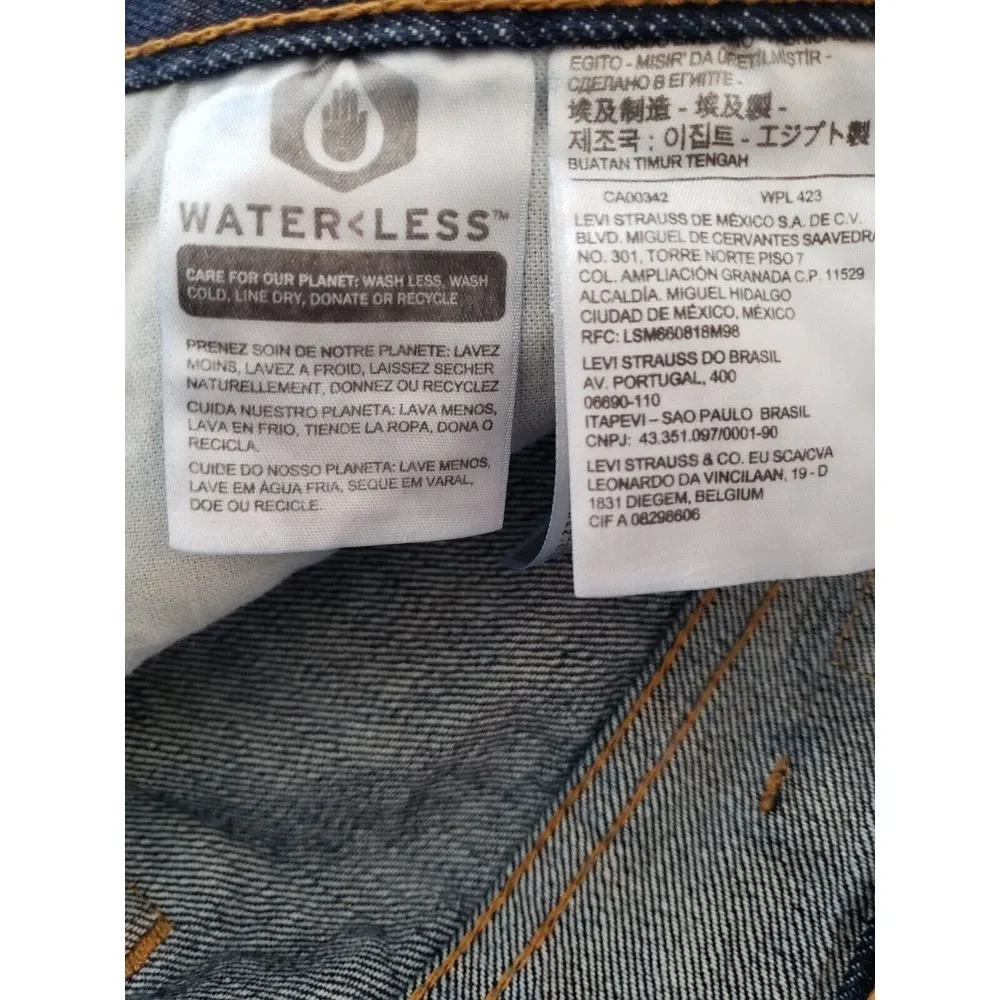 Men's 501‎ Levis Button Fly Original 40x30 Dark Wash